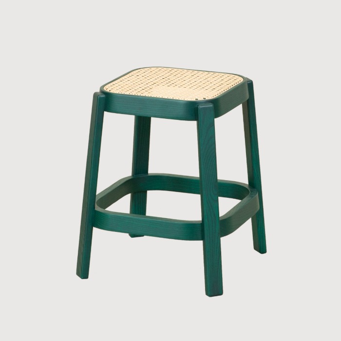 [B급제품] CANE low stool, tropical green