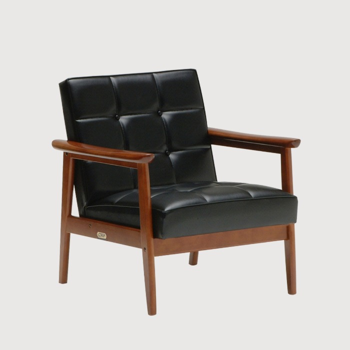 가리모쿠60_K 체어,1인 소파(K chair,1 seater)_standard black / walnut